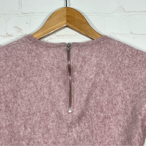 Max Studio Womens 2 Ply Cashmere Sweater Womens Size XS Purple Back Zip - Picture 5 of 8